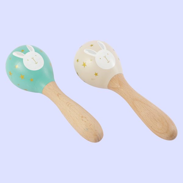 Forest Friends Rattle Set: wooden rattle