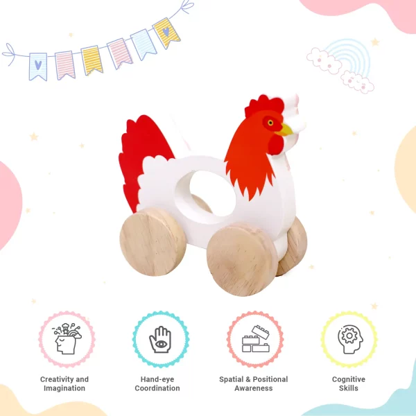 Rooster Wooden Toy Benefits