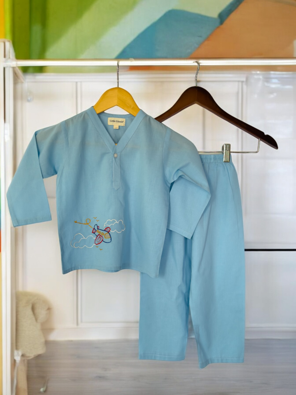 Blue Kurta Pajama for Kids