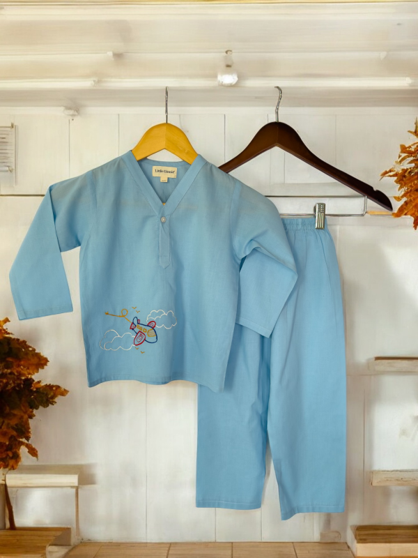 Blue Kurta Pajama for Kids