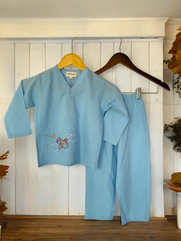 Blue Kurta Pajama for Kids