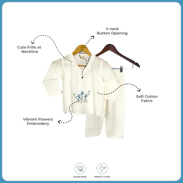 White Baby Night Suit