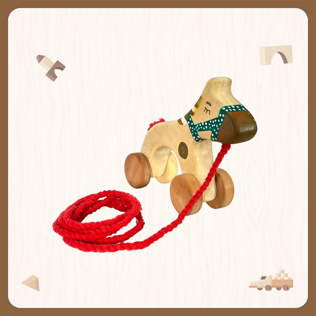 Pull Along Wooden Horse Toy