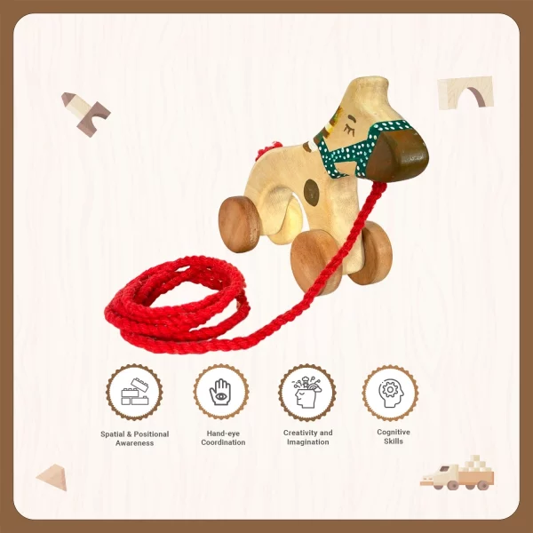 Pull Along Wooden Horse Toy Benefits