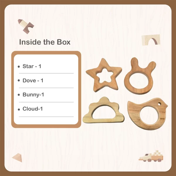 neem wood teether Inside the box