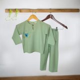 Green Unisex Crab Baby Night Suit