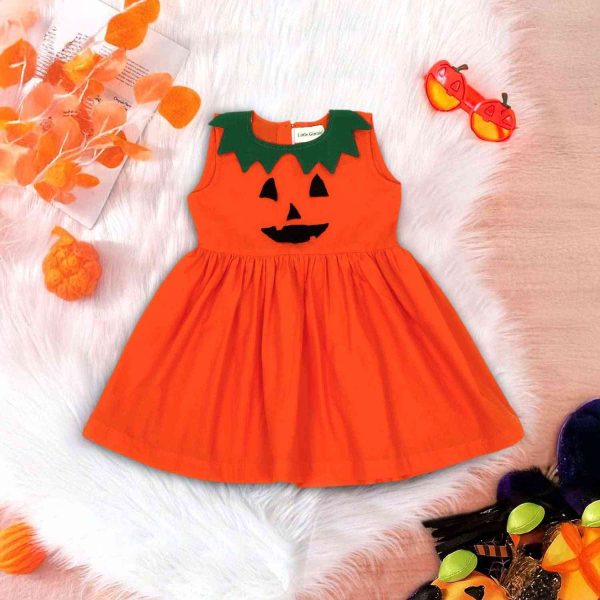 Halloween Orange Baby Frock