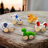 Pals on Wheels Wooden Toys Set