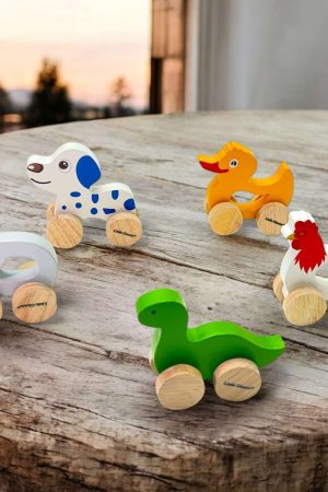 Pals on Wheels Wooden Toys Set