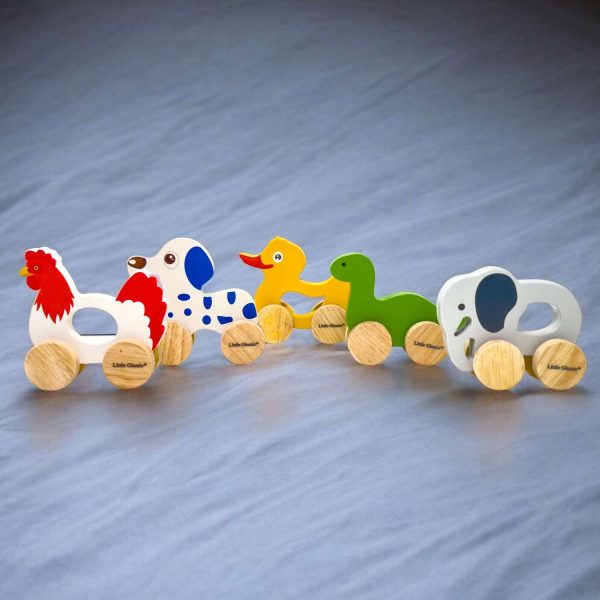 Pals on Wheels Wooden Toys Set