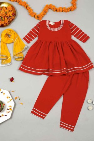 Red Suit With Dupatta