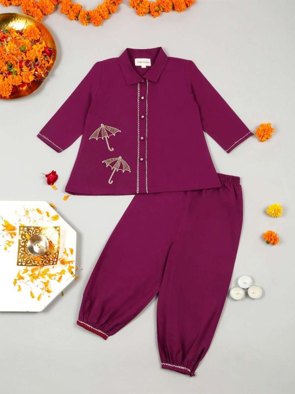 Wine Colored Coord Set