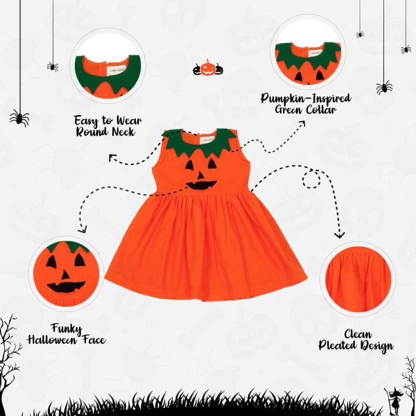 Halloween Orange Baby Frock