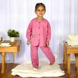 Pink Panda Baby Night Suit