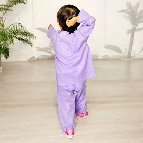 Purple Cat Baby Night Suit