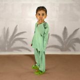 Green Unisex Crab Baby Night Suit