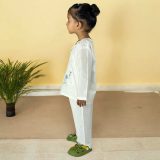 White Flower Baby Night Suit