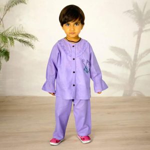 Purple Cat Baby Night Suit