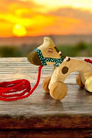 Pull Along Wooden Horse Toy