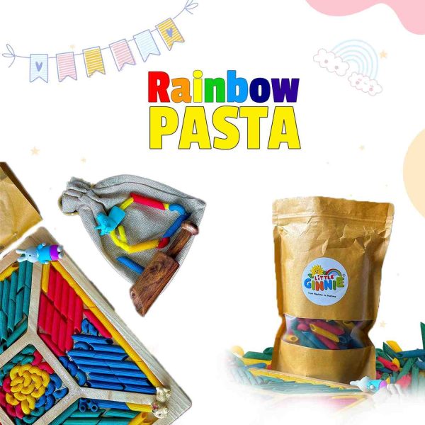 Rainbow Pasta Sensory Toys