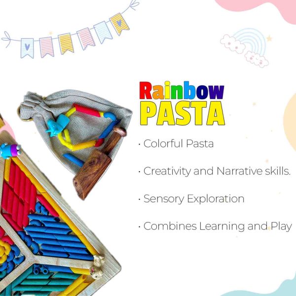 Rainbow Pasta Sensory Toys