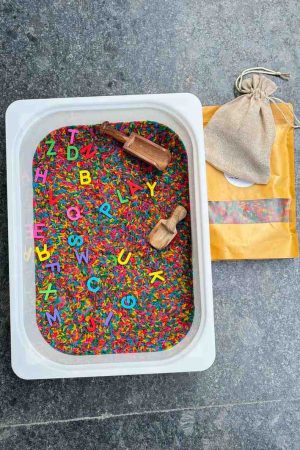 Rainbow Rice Sensory Toys