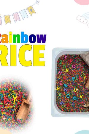 Rainbow Rice Sensory Toys