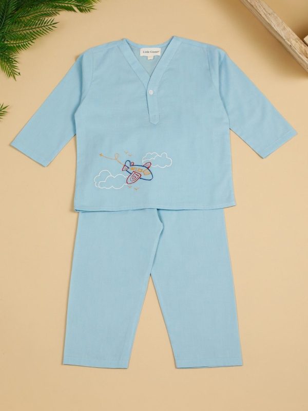 Blue Kurta Pajama for Kids