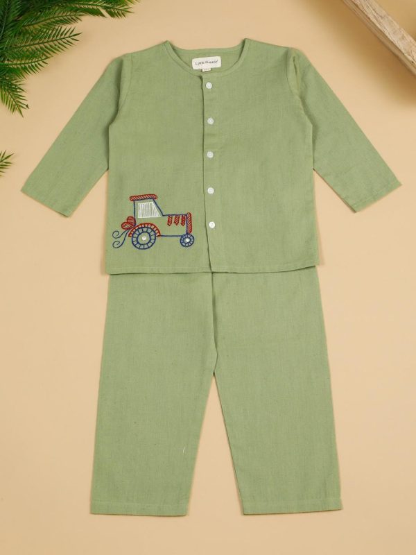 Green Kurta Pajama for Kids