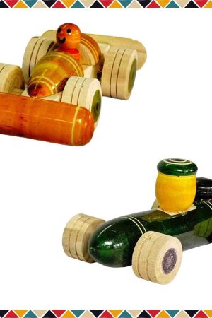 Wooden Racing Car & F1 Car - Combo of 2