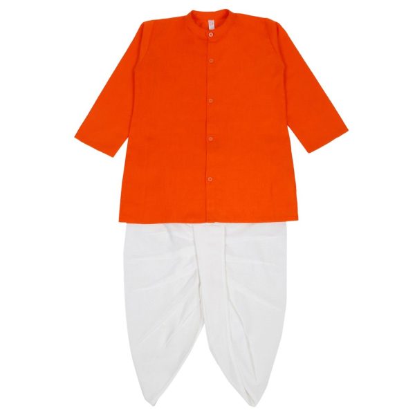 Orange Dhoti Kurta