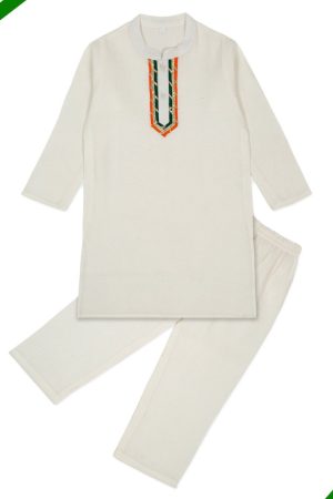 Tricolour White Kurta Pajama