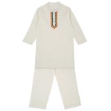 Tricolour White Kurta Pajama