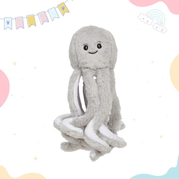 Grey Octopus Stuffed Toy