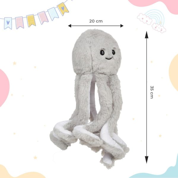 Grey Octopus Stuffed Toy