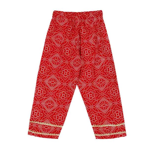 Red Bandhani Sharara Set