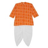 Boys orange Bandhani dhoti Kurta