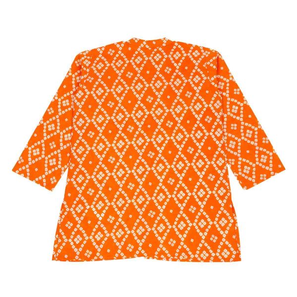 Boys orange Bandhani dhoti Kurta