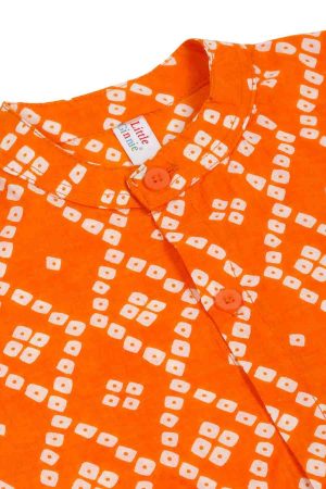 Orange Bandhani Kurta Pajama