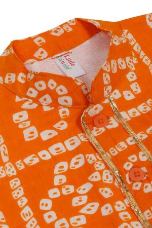 Kurta Pajama With Bandhani Jacket