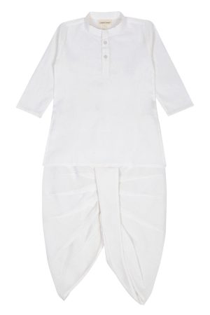 Dhoti Kurta With Bandhani Jacket