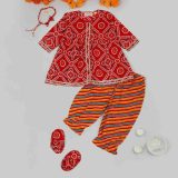 Kurta Dhoti Co Ord Set With Booties