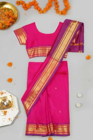 Pink Purple Saree