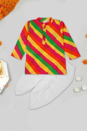 Boys Multicolour Dhoti Kurta