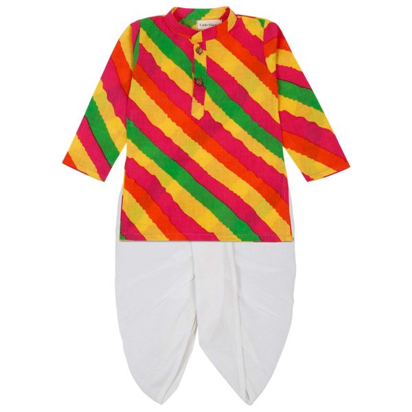 Boys Multicolour Dhoti Kurta