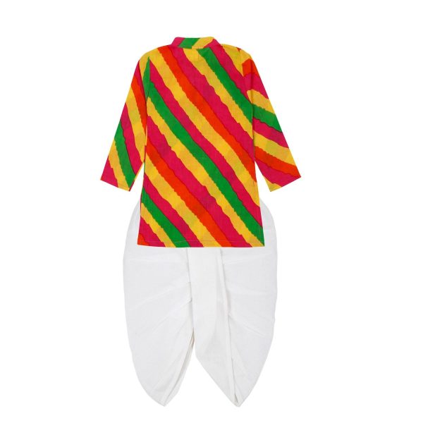 Boys Multicolour Dhoti Kurta