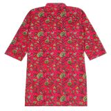 Boys Red Floral Kurta Pajama