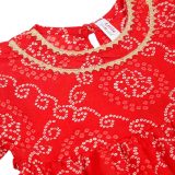 Red Bandhani Peplum Sharara Suit