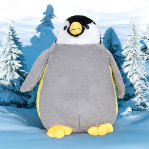 Grey White Penguin Soft Toy