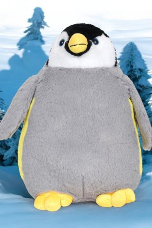 Grey White Penguin Soft Toy